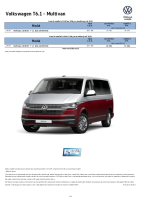 VW Multivan T6-1 - cennik 2023 